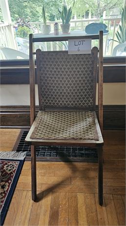 Antique Wood Folding Chair