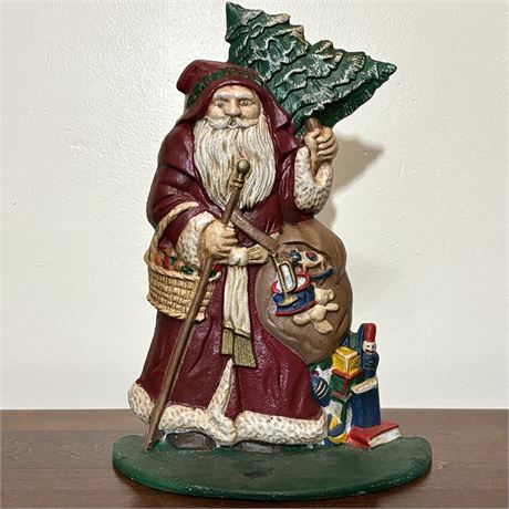 Vintage Midwest of Cannon Falls Cast Iron Santa Claus Doorstop