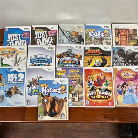 Large Wii Games Collection