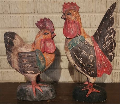 Wood Roosters