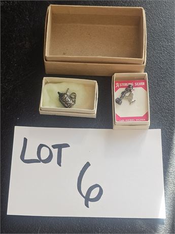 Sterling Vintage Charms 0.14 OZT