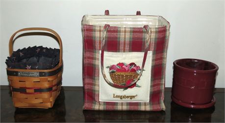 Longaberger Basket, Pottery, Bag