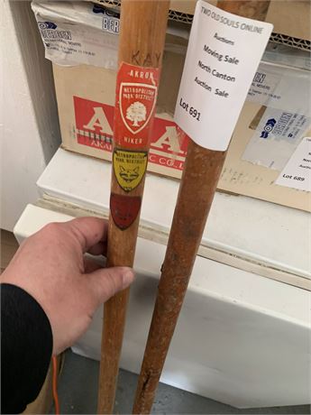 Vintage Hiking/Walking Sticks/German Wanderstock