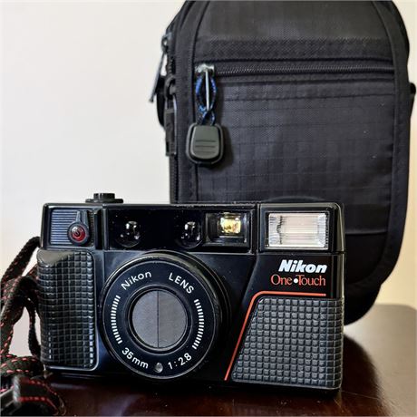 Vintage Nikon One Touch 35mm Camera and Samsonite Case