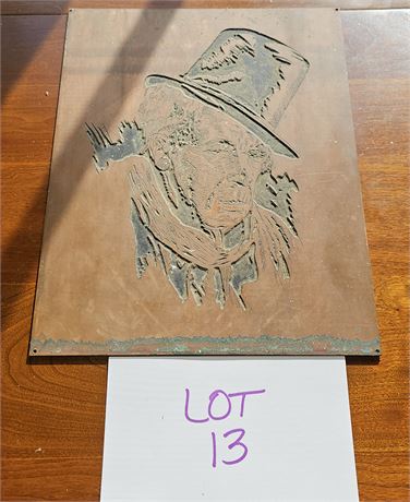 Copper Antique Large Printing Art