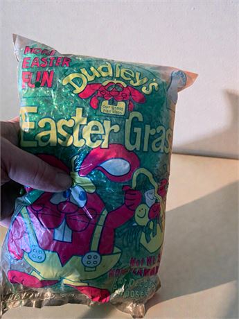 Vintage Dudley's Shredded Cellophane Easter Basket Grass 2 Oz Bag Lot