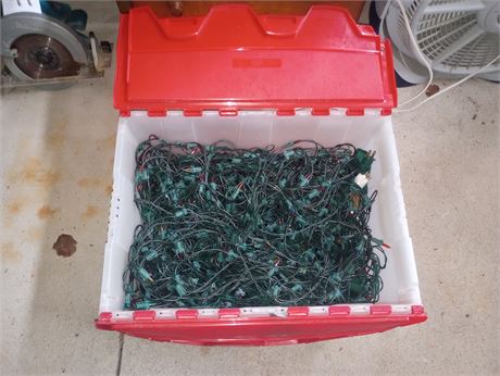 Tote of Christmas Lights