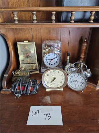 Mixed Alarm Clock Lot - Sterling / Big Ben / Solid State & More