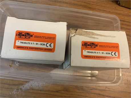 Linemaster Treadlite II Electric Foot Switch Lot of 2 Original Boxes