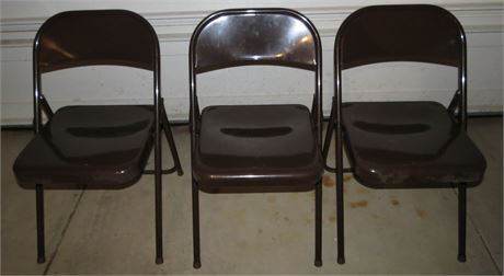 3 Folding Chairs