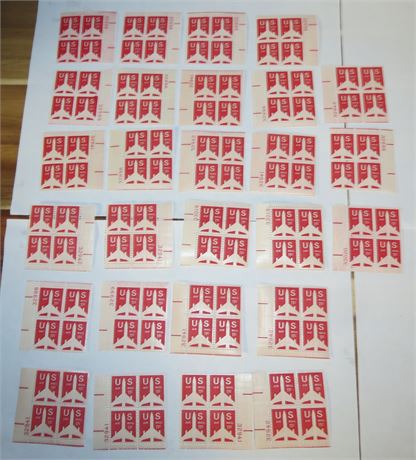 US Air Mail Stamps: "Silhouette Of Jet Airliner"