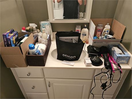 Bathroom Cleanout: Cleaners/Chemicals/Chanel No5 Perfume/Hearing Aids & More