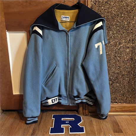 Vintage "Rhodes" Champion Brand High School Letterman Jacket