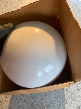 White Milk Glass Globe Lot - Hobnail & Smooth - 4 Boxes Total