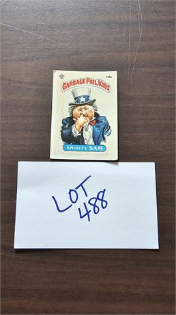 1986 Snooty Sam Garbage Pail Kid's Topps Trading Card