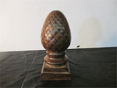 Vintage 8 1/2" Faux Marble Pineapple Cone Collectible