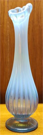 Fenton Blue Opalescent Bud Vase