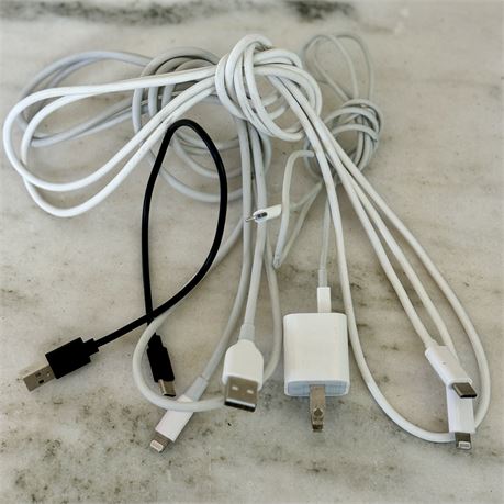 USB-C & Apple Lightning Phone Cords - Lot of 4 Total (3 Apple)