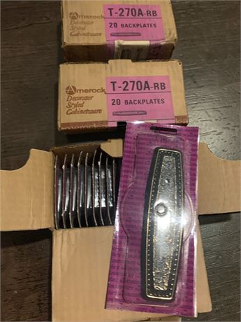 Amerock Hardware Backplate T-270A-RB Lot (3 Boxes of 20 Backplates)