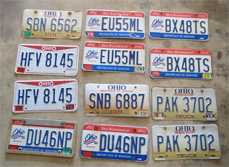 Ohio License Plates