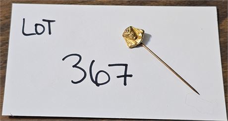 14K Gold & Diamond Stick Pin 1.33 DWT