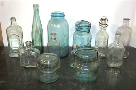 Vintage Bottles, Jars