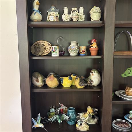 Birds and More Figurines & Collectibles Lot - Ceramic, Resin, Glass....