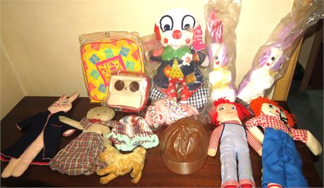 Vintage Dolls, Raggedy Andy, Etc