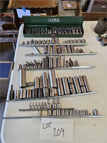 Large Lot of Deep Well Sockets & More - Metric & Standard - NAME BRANDS