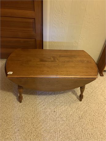 Vintage Mid Century Wood Drop Side Coffee Table