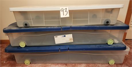 Lot of (3) Storage Totes