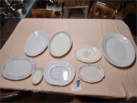 Mixed Platter Lot: H.Laughlin / Excel / Stoneware & More