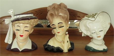 Lady Head Vases