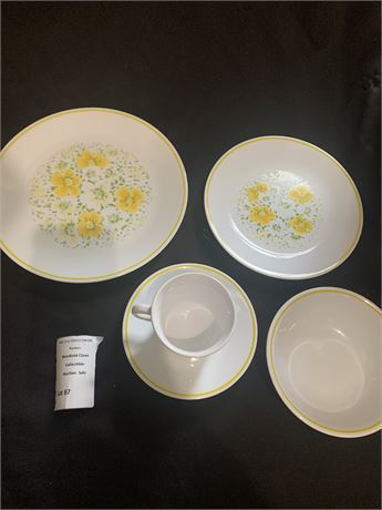 Vintage Corelle 40 Piece Dishware Set "April Showers" Pattern