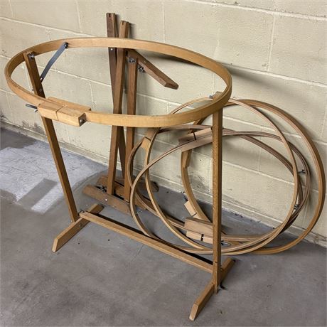 Oval and Round Quilter's Hoops with Stands