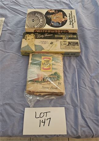 Top Value Green Stamp Thermometer Set and Waterworks Game