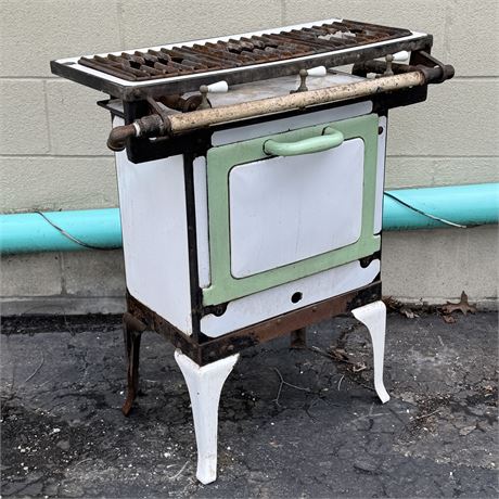 1940's Nifty 3-Burner Gas Stove for Parts, Restoration, Display