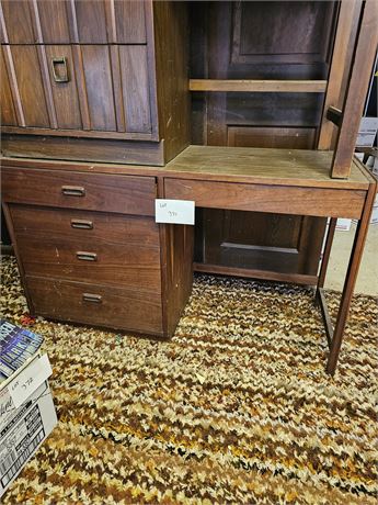 Vintage Wood Dovetail Office Desk