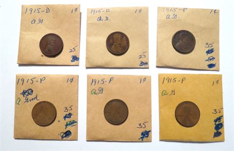 1915-D, 1915-P Pennies