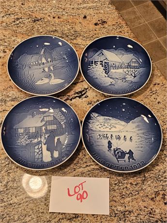 Bing & Grondahl Copenhagen Christmas Plates 1972-1975