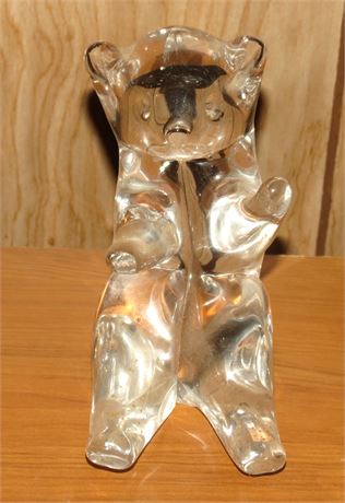 Clear Glass Bear