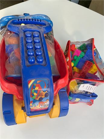 Mega Bloks First Builders Block Scooping Wagon & Blocks