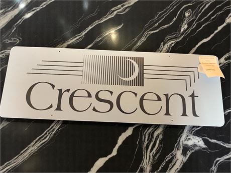 B & W Modern Plexiglass "Crescent" Advertising Sign With Crescent Moon