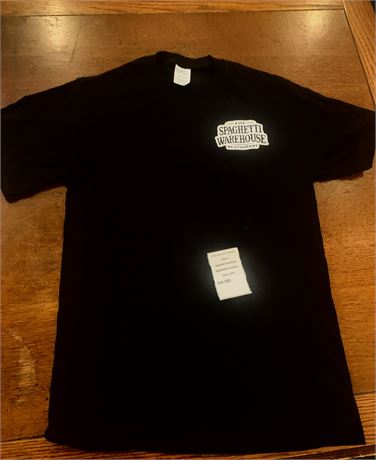 Black Short-Sleeved Spaghetti Warehouse Merchandise T-Shirt (Size S)