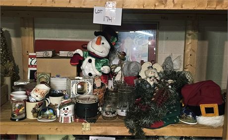 Christmas Shelf Cleanout- Wonderful Mixture Of Mixed Christmas Decor- Lot Includ