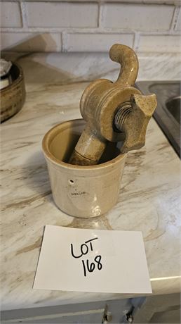 Rare R.G.P. Co Stoneware Cooler Spigot & Crock