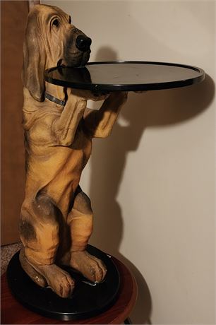 Retired Bombay Co. "Sir Hawthorne Hound Dog" Serving Table