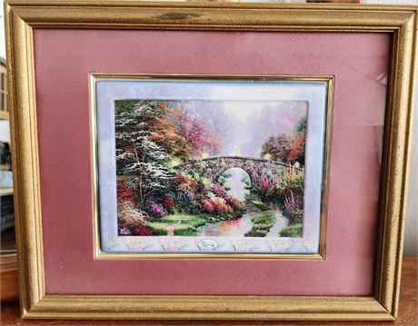 Thomas Kinkade "Stillwater Bridge" Framed Plate