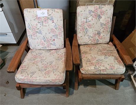 Vintage Wood Outdoor Chairs