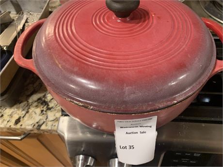 Lodge Red Cast Iron Cooking Pot